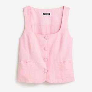NWT J.Crew Scoop Neck Linen Blend Vest Size 4
